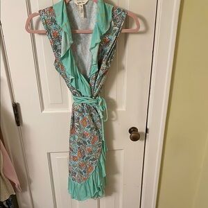 Matilda Jane Floral Wrap Dress in Aqua